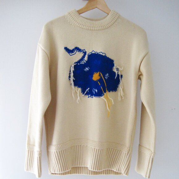 ADER error Off-White Knit Bluessom Sweater S - Picture 3 of 11